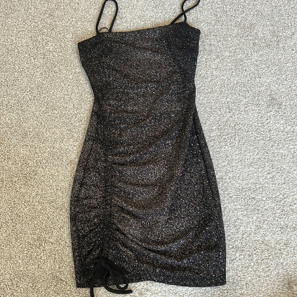 Black sparkly mini dress